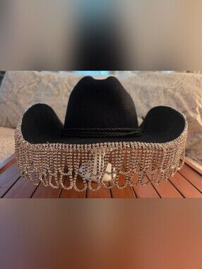 Wyeth Anthroplogie Rhinestone Fringe Cowgirl Hat NWT